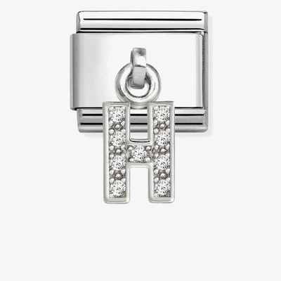 Nomination Classic Letter H Cubic Zirconia Charm 331818/08