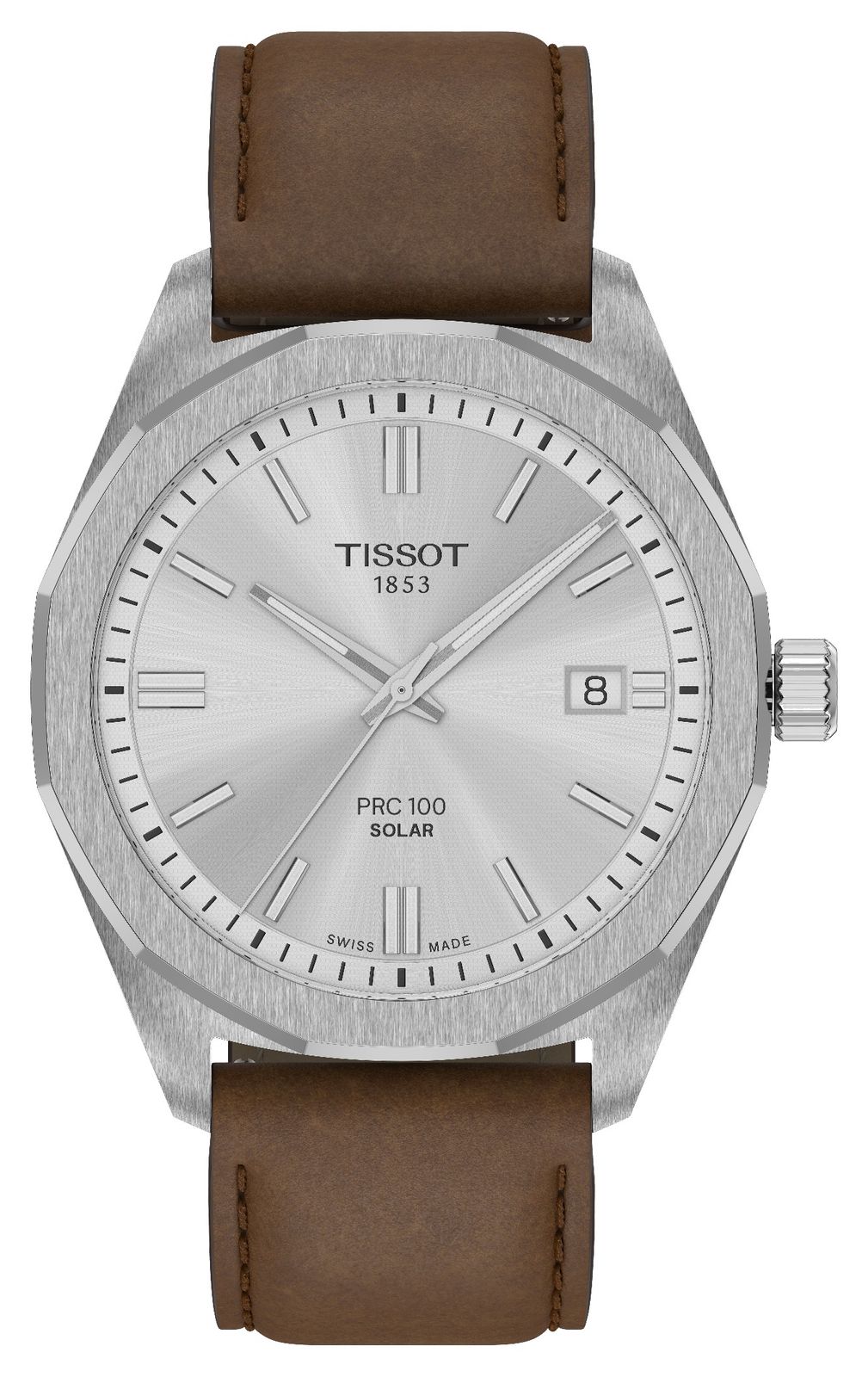 Tissot solaire Prc 100 (39 mm) cadran argentÃ© / montre