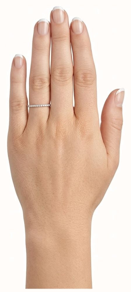 0.15ct Round Brilliant Natural Diamond 9ct Yellow Gold Half Eternity Ring HET100110/YG - vista alternativa 4