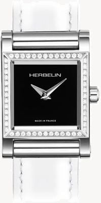 Herbelin Antarès Watch Case - Black Dial / Stainless Steel Crystal Set - Case Only H17144AP52Y04