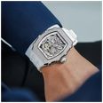 TSAR BOMBA Elemental Series Crystal Automatic (43mm) White Skeleton Dial / White FKM Rubber Strap TB8208D-11 - 备用视图 7