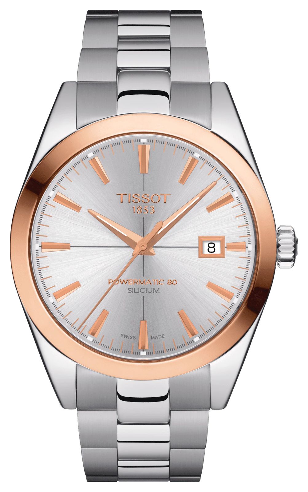 Tissot Gentleman powermatic 80 silicium lunette en or massif montre