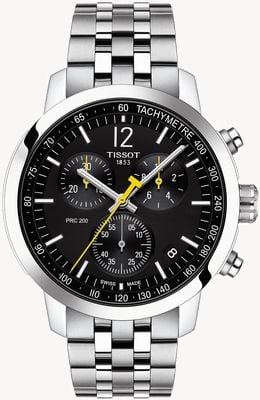 Tissot Prc 200 | chronograf | czarna tarcza | Stal nierdzewna T1144171105700