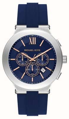 Michael Kors Billie Chronograph (46mm) Blue Dial / Blue Silicone Strap MK9254