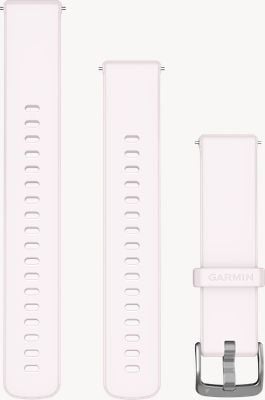 Garmin Bracelet à dégagement rapide (18 mm) en silicone rose poudré avec boucle argentée - bracelet seul 010-13406-03