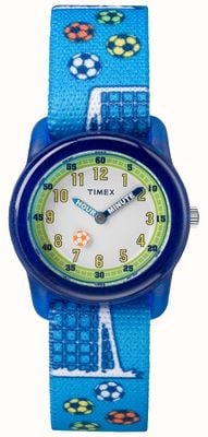 Timex Football analogique à sangle bleue pour jeunes TW7C165004E