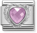 Nomination Classic Heart Sterling Silver & Steel Charm 330603/003