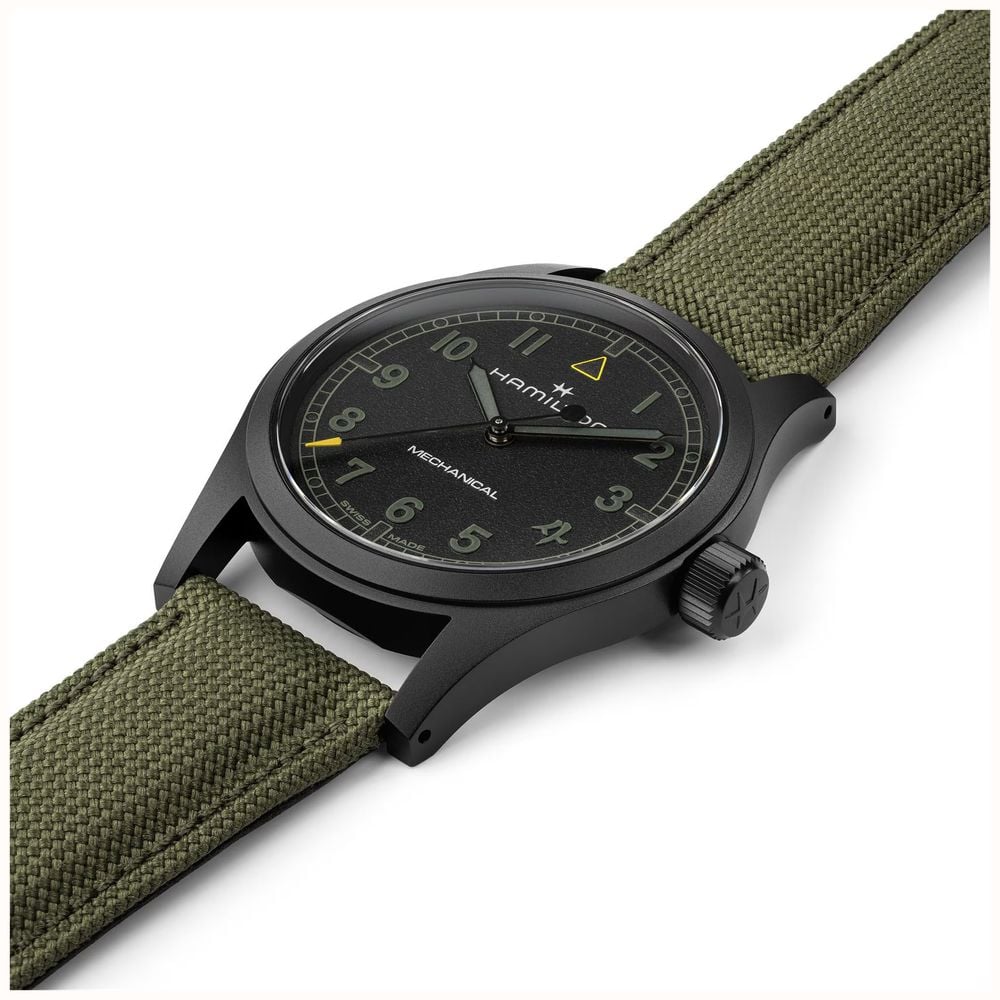 Hamilton Khaki Field Mechanical *Call of Duty - Modern Warfare 4* (38mm) Black Dial / Green Textile Strap H69469930 - autre vue 4