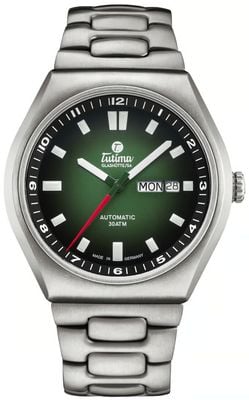 Tutima Glashütte M2 Coastline Automatic (43mm) Green Dégradé Dial / Titanium Bracelet 6150-08