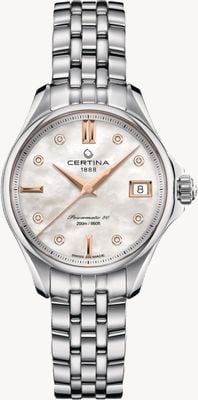 Certina Ds action lady diamanten horloge met parelmoer wijzerplaat C0322071111600