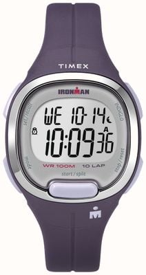 Timex Pantalla digital ironman para mujer / correa de caucho violeta TW5M19700