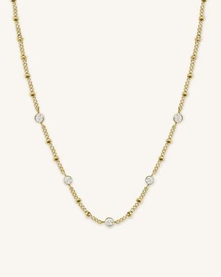 Rosefield Jewellery Ladies White Crystal Gold Necklace JCSCG-J266