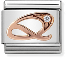 Nomination Classic Letter Q 9ct Rose Gold & Steel Charm 430310/17