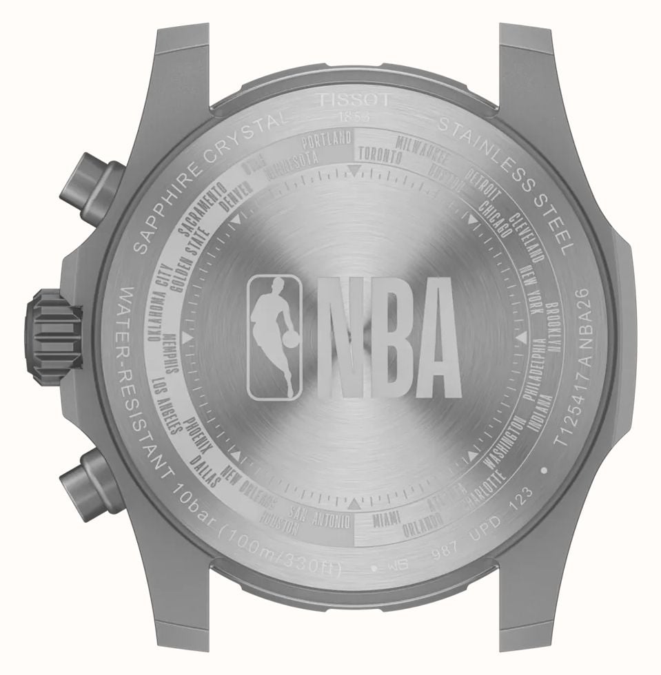 Tissot Supersport Chrono NBA Special Edition (42mm) Grey Dial / Grey Rubber Strap T1254171703100 - vista alternativa 5