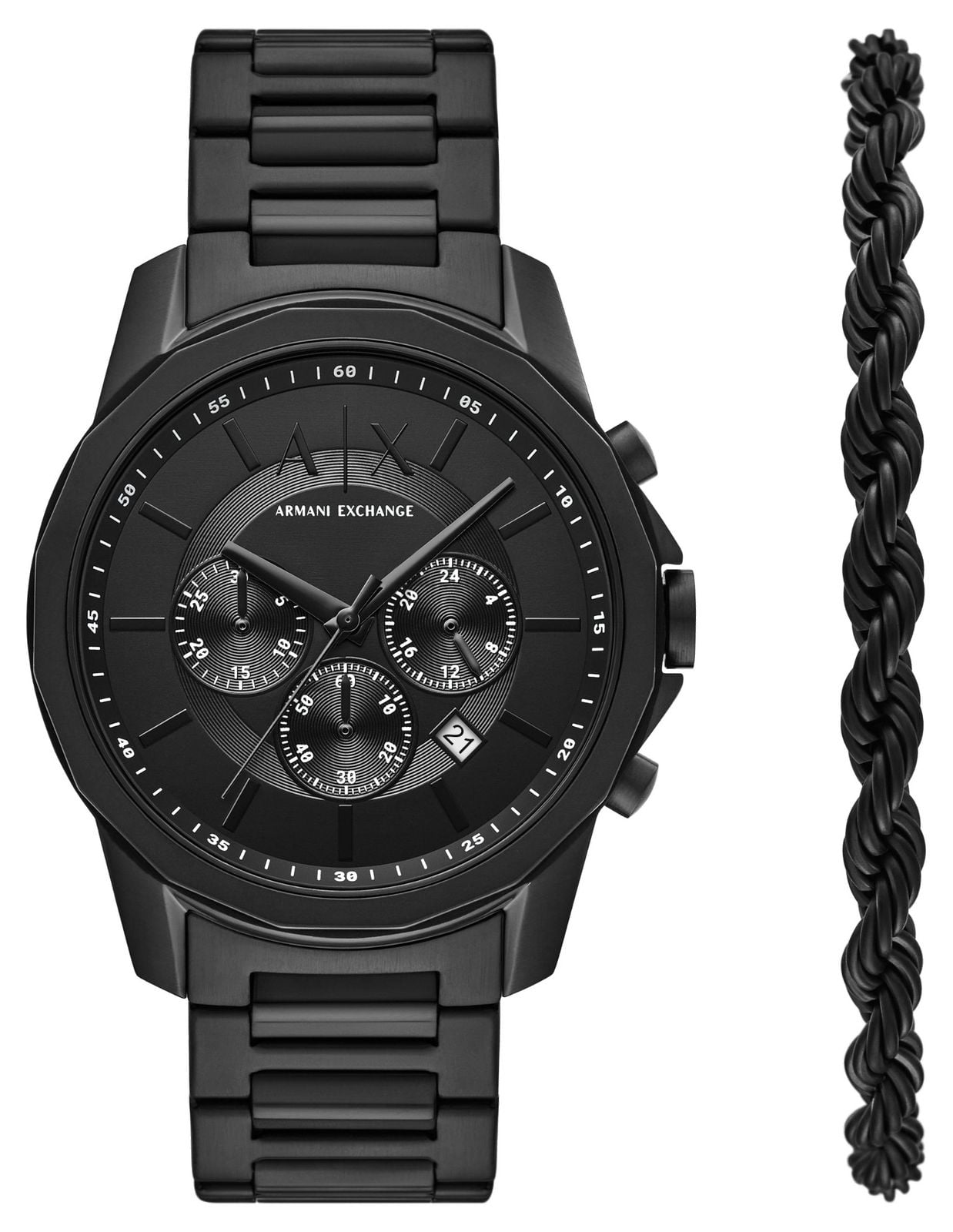 Armani Exchange Coffret cadeau et bracelet (44 mm) montre