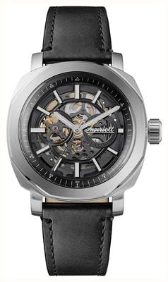 Ingersoll THE OUTRIDER Skeleton Automatic (44mm) Black Dial / Black Leather Strap I16401