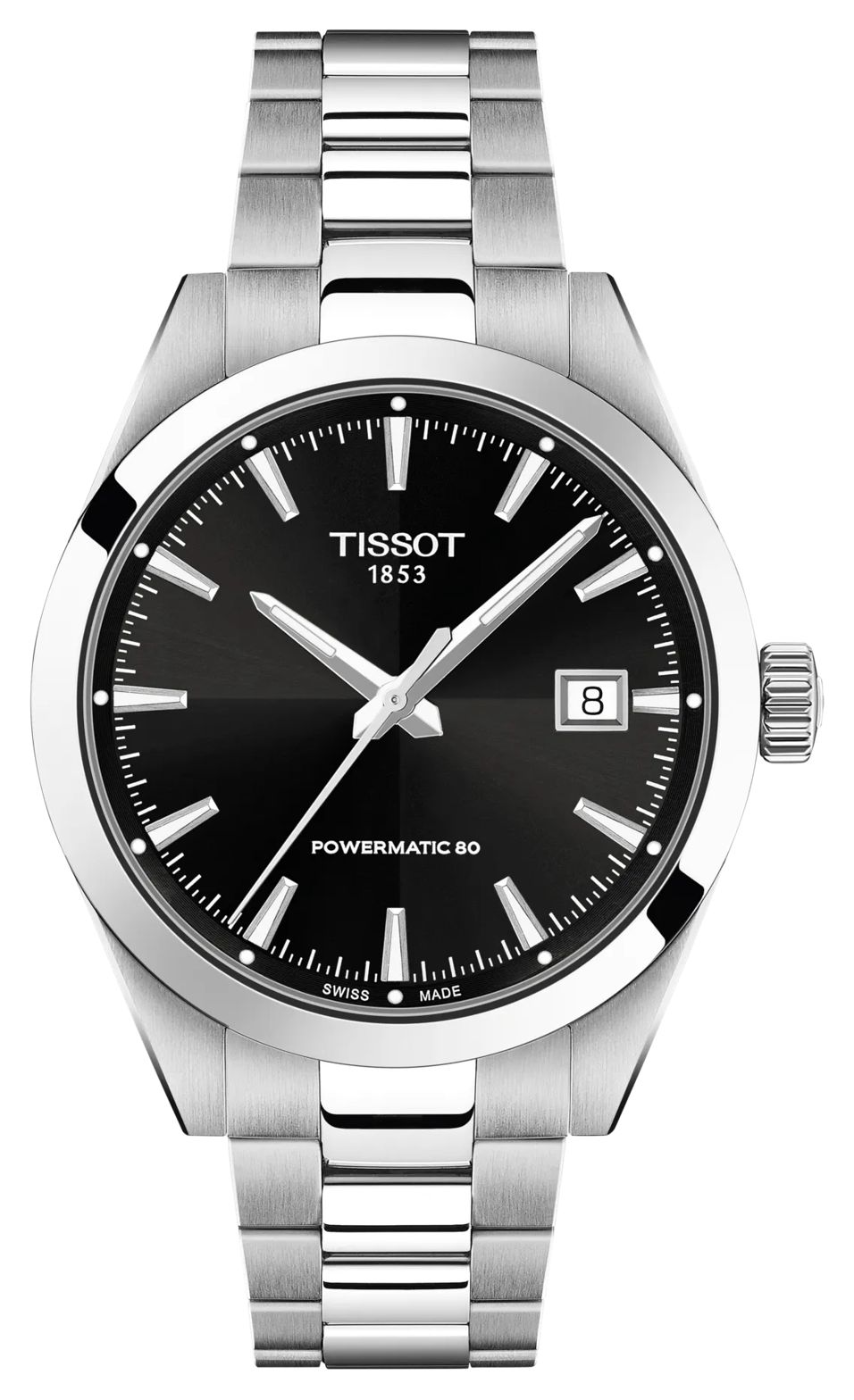 Tissot Gentleman Powermatic 80 (38 mm), cadran noir montre