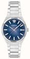 Versace V LEO AURIA (39mm) Blue Gradient Dial / Stainless Steel Bracelet VE5Y00126