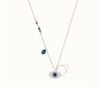 Customer picture of Swarovski Symbolica Evil Eye Blue White Crystal Rose Gold Necklace 5172560