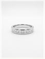 0.52ct Princess Natural Diamond 9ct White Gold Half Eternity Ring LFS1700-W
