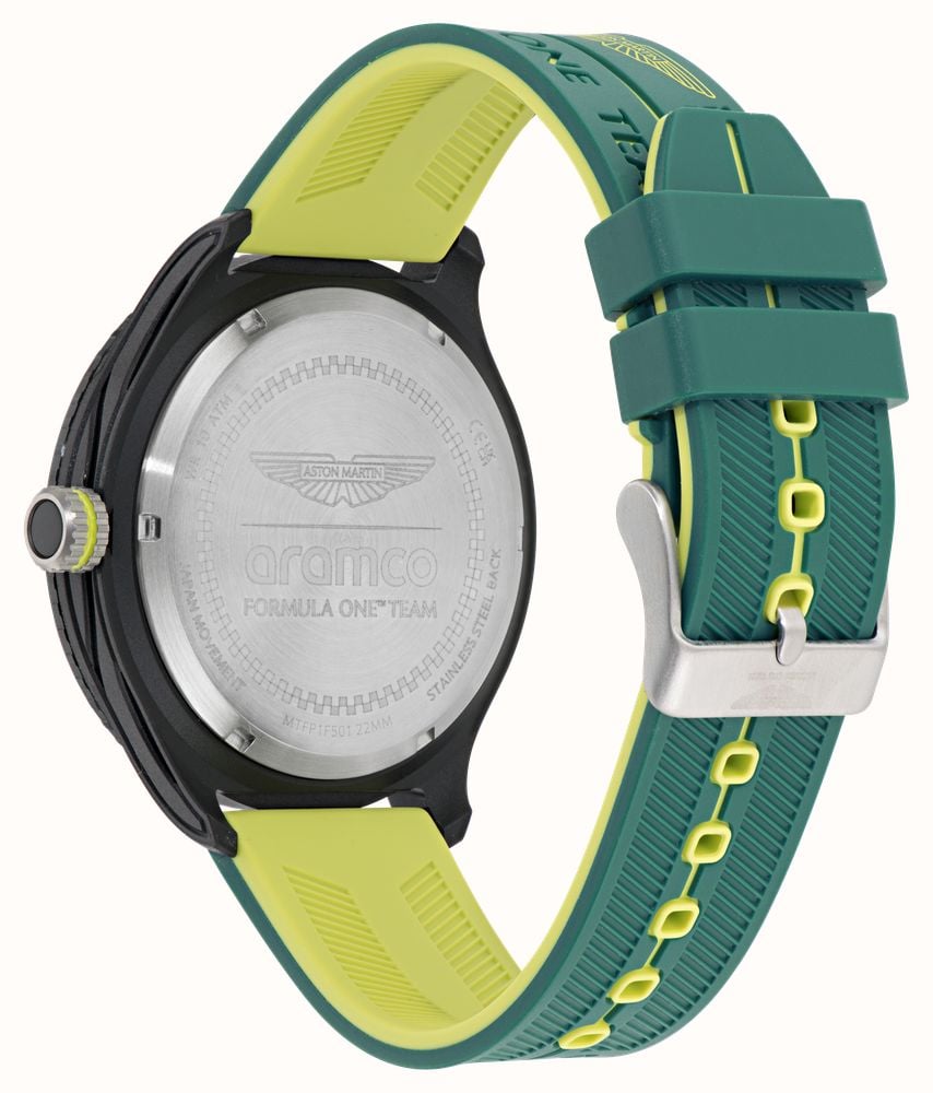 Aston Martin Aramco Formula One™ Team PIT W Quartz Multifunction (46mm) Black Dial / Podium Green Silicone Strap MTFP1F501 - alternative Ansicht 4