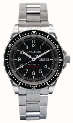 Marathon Jdd 大号星期/日期自动腕表（46 毫米）黑色表盘/不锈钢表链 WW194021SS-0109