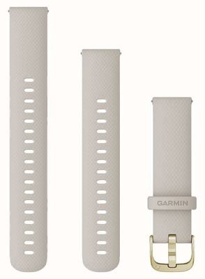 Garmin クイックリリースストラップ (18mm) ライトサンドシリコン / ライトゴールドハードウェア - ストラップのみ 010-12932-0D