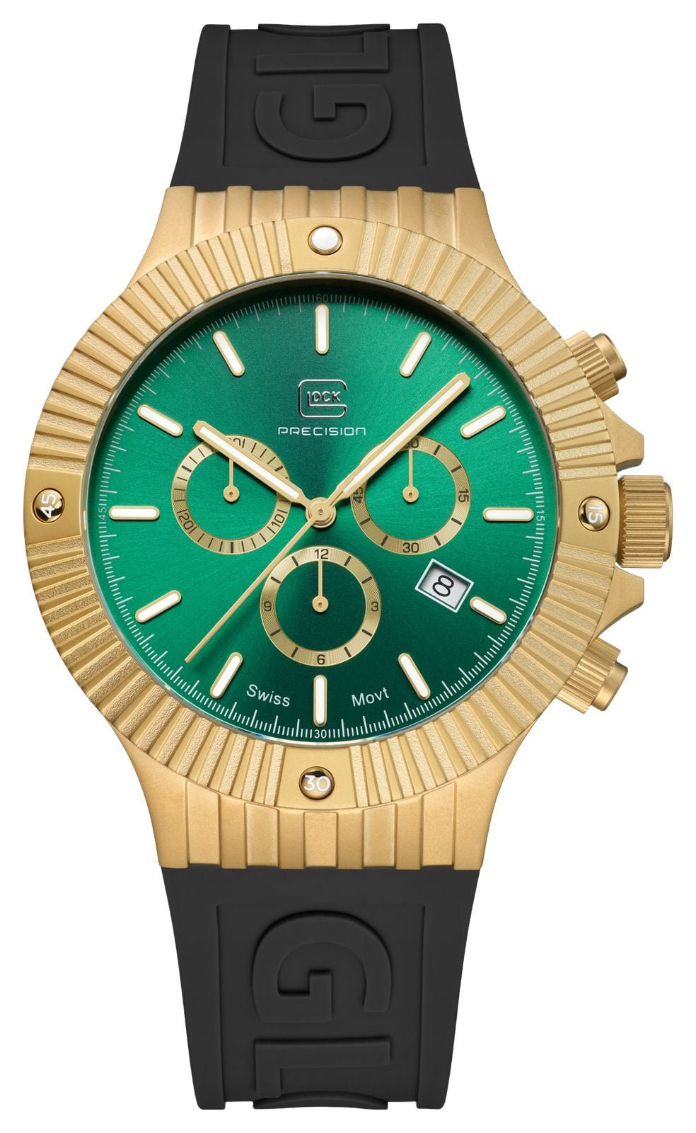 GLOCK Precision Chronographe (44 mm) cadran vert soleill montre