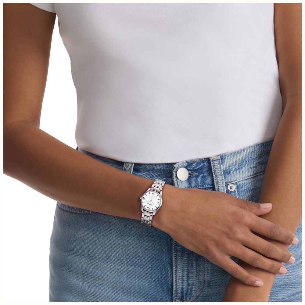 Calvin Klein Sculpted Essentials (28mm) White Dial / Stainless Steel Bracelet 25100213 - 备用视图 4
