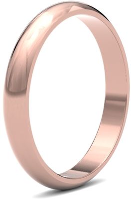 James Moore Wedding Rings | 9ct Rose Gold | 2.5mm | Medium | D-Shape | AG_2.5LMD-9R