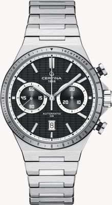 Certina Ds-7 chrono auto（42 毫米）黑色表盘/不锈钢表链 C0434272105100