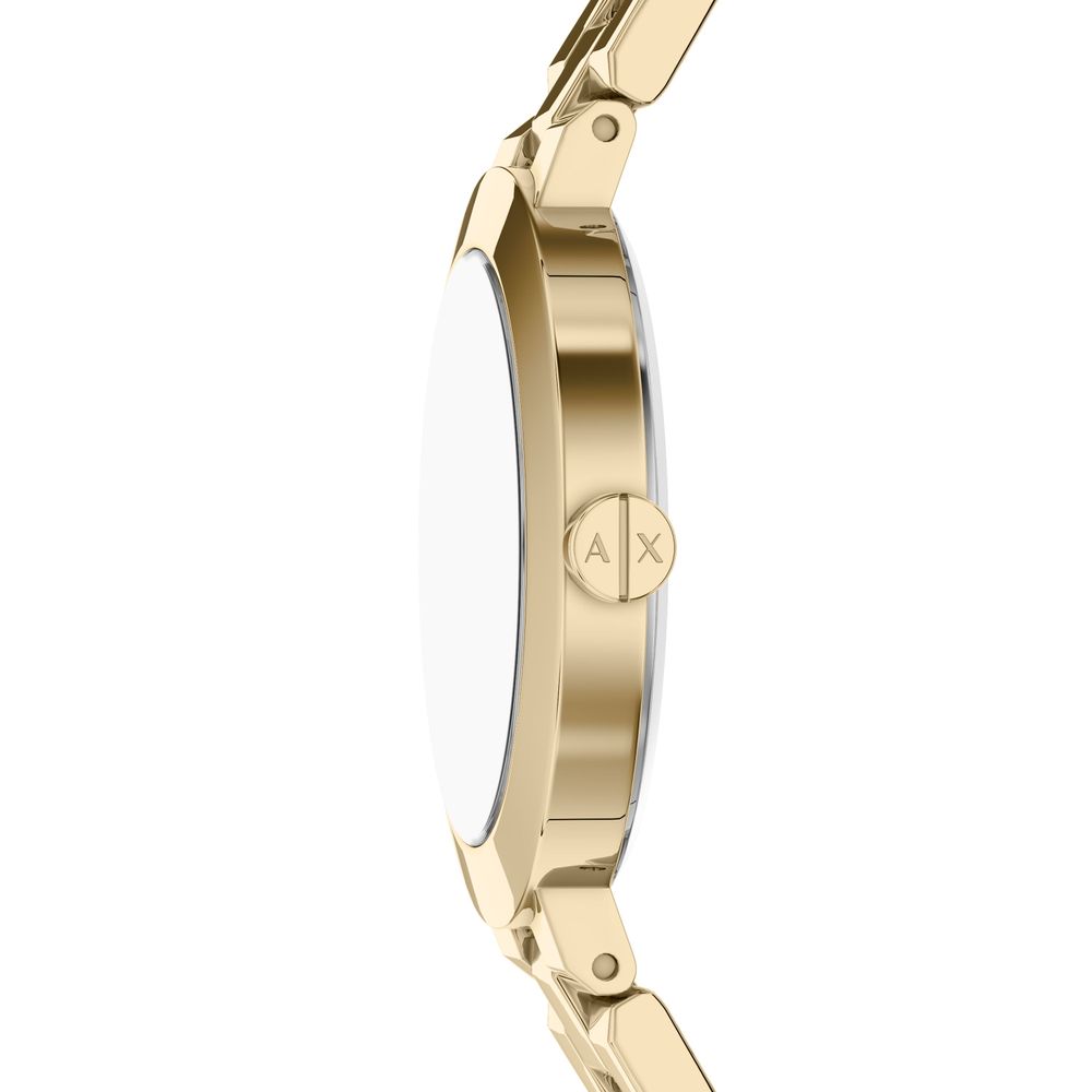 Armani Exchange Quartz Watch & Bracelet Gift Set (36mm) Silver Sunray Dial / Gold PVD Stainless Steel Bracelet AX7185SET - alternative Ansicht 2