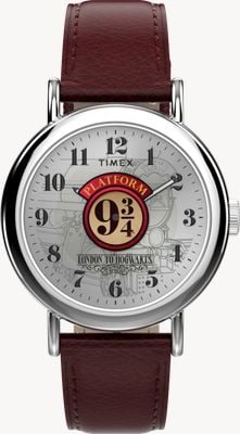 Timex X ハリー・ポッター ウィークエンダー プラットフォーム 9 3/4 (37mm) シルバーダイヤル / レッドレザーストラップ TW2Y76200