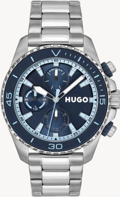 HUGO #dive (44 mm) cadran bleu / bracelet en acier inoxydable 1530429