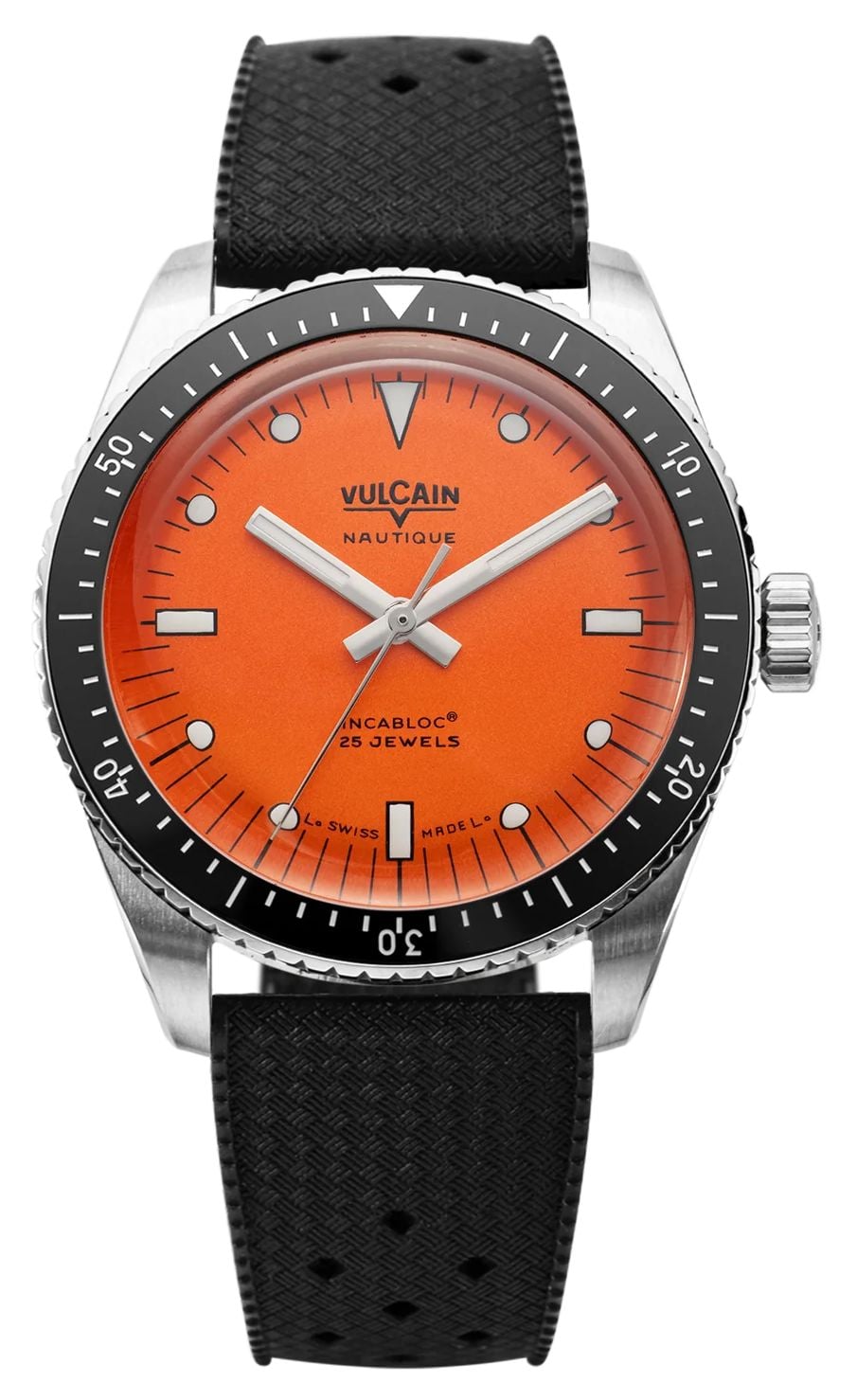 Vulcain Skindiver Nautique Automatic 38mm Orange Dial  Watch