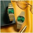 Casio Vintage Dual-Display (35.8mm) Green Sunray Dial / Gold PVD Stainless Steel Bracelet AQ-240EG-3AEF - vista alternativa 2