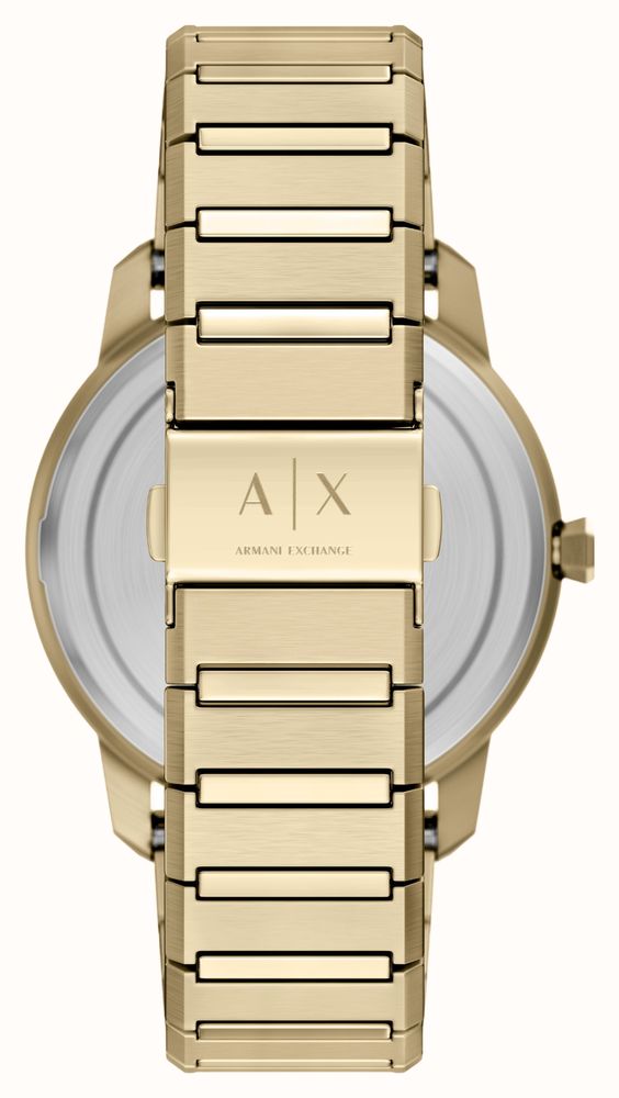 Armani Exchange Three-Hand Quartz (42mm) Black Sunray Dial / Gold PVD Stainless Steel Bracelet AX2650 - 备用视图 4