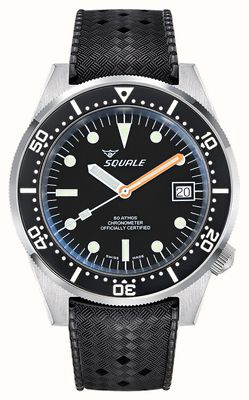 Squale 1521 Classic COSC (42mm) Black Dial / Black Homage Tropic Rubber 1521COSCL.HT