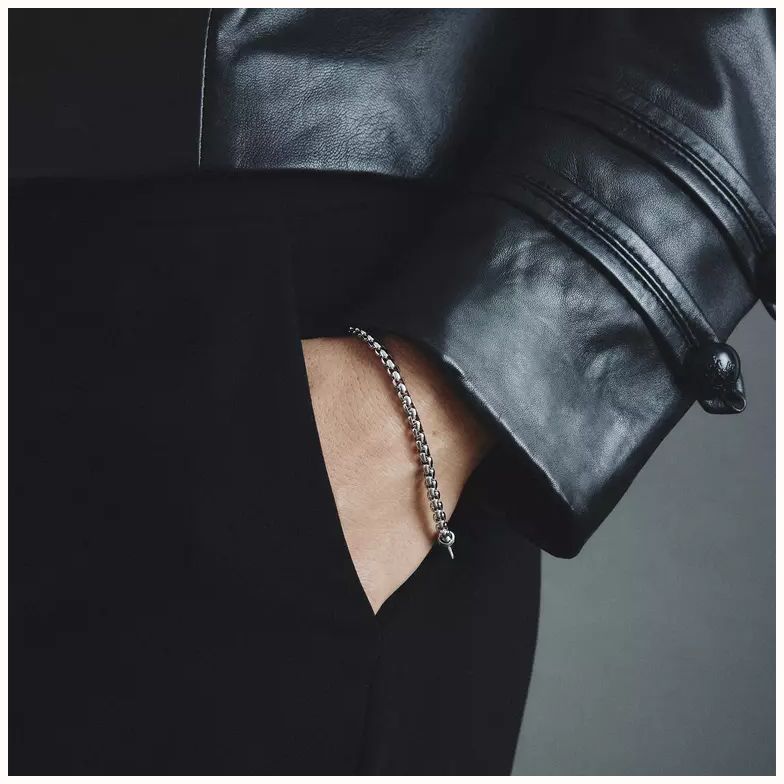 Thomas Sabo Thomas Sabo Rebel Steel Stainless Steel 2.70 mm Box Chain Bracelet (18 cm) A2249-S01-53-L18 - alternatieve weergave 3