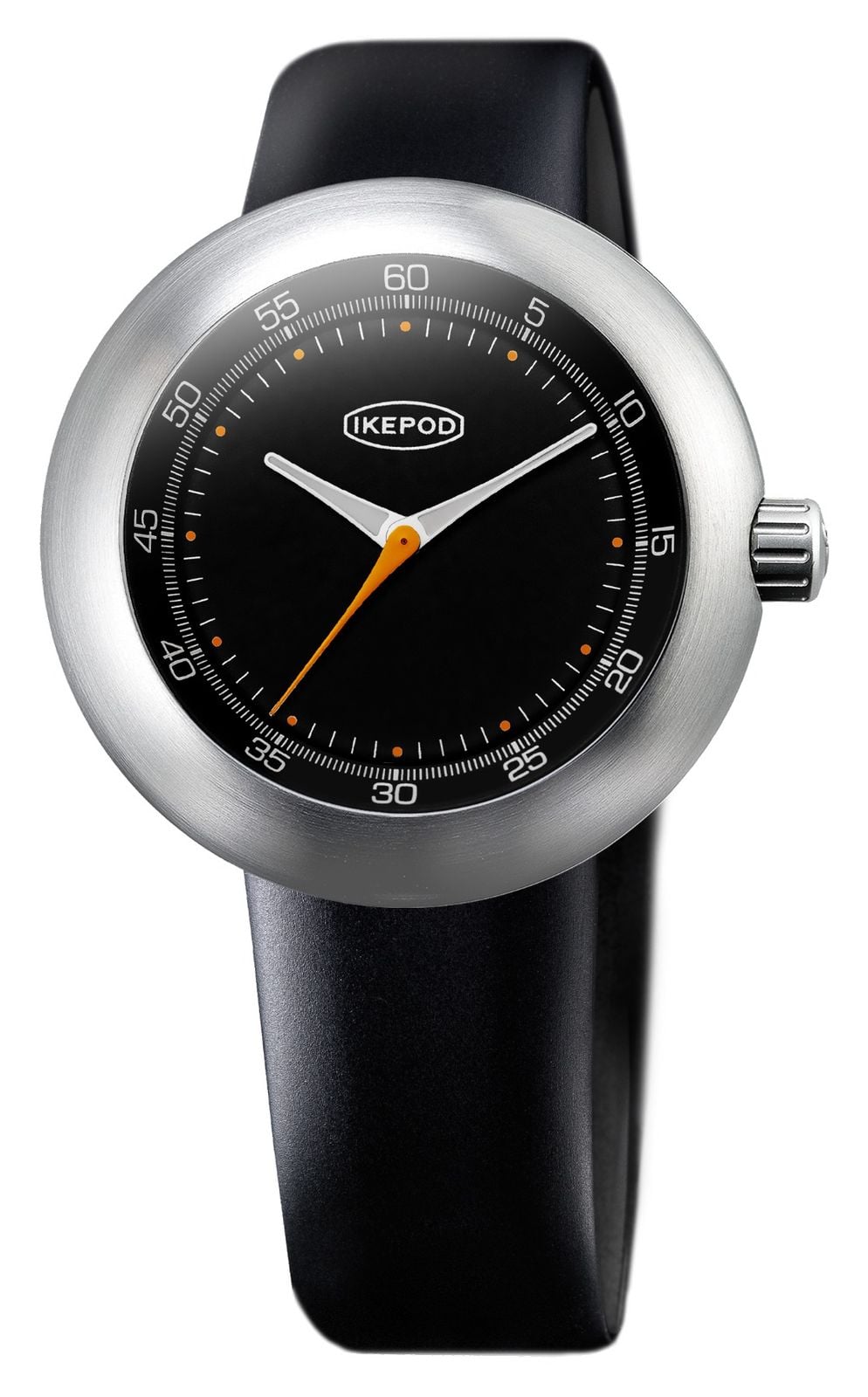 IKEPOD MEGAPOD Gae M002 46mm Black Dial  Black Silicone Watch