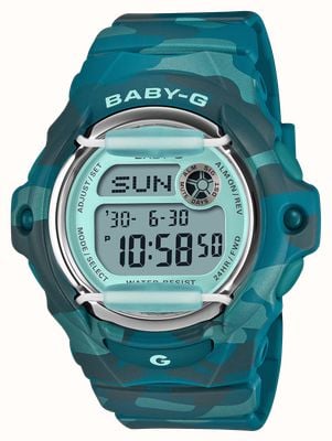 Casio G-SHOCK BABY-G Camo Series (42.6mm) Digital Display / Blue Camo Resin Strap BG-169CM-2ER