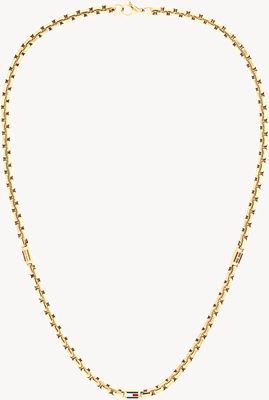 Tommy Hilfiger 3D Flag Metal Gold Tone Logo Necklace 2790673