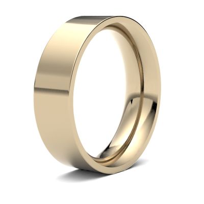 James Moore Wedding Ring | Oro giallo 9 carati | 6 mm | pesante | misura piatta | ag_6lhe-9y AG_6LHE-9Y