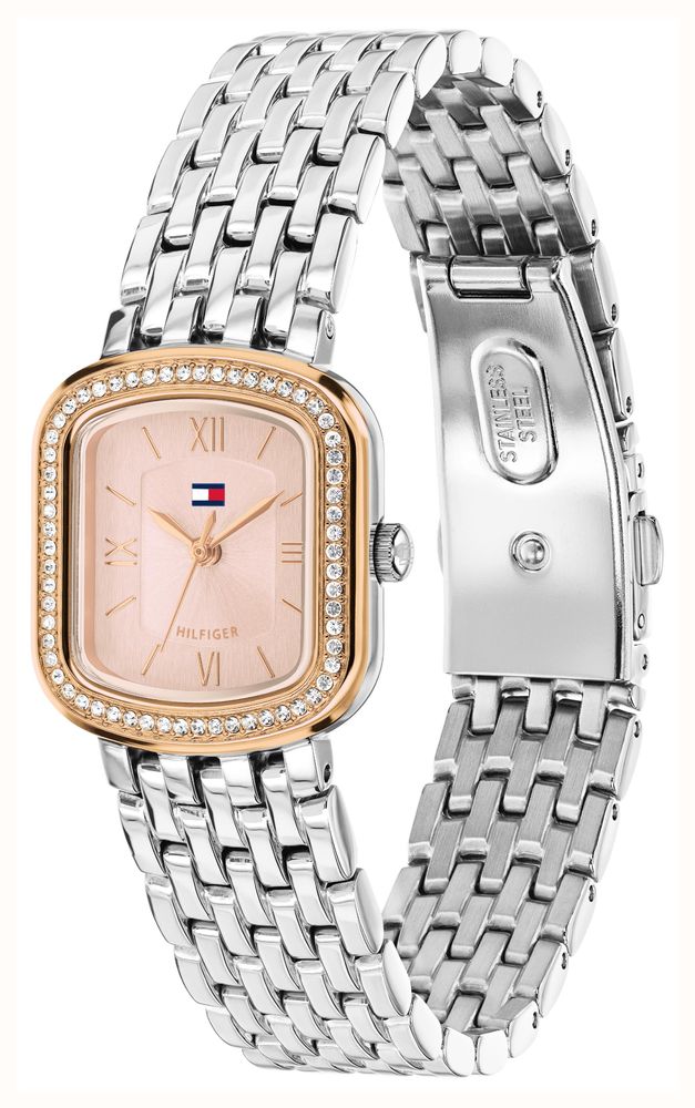 Tommy Hilfiger Abby Stainless Steel Bracelet Rose Gold Crystal bezel Watch 1782925 - autre vue 2