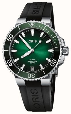 ORIS Aquis Datum Kaliber 400 41.5mm grünes Zifferblatt Kautschukarmband 01 400 7769 4157-07 4 22 74FC