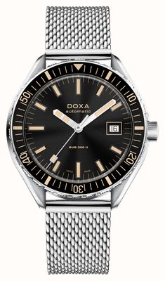 DOXA SUB 200 II Sharkhunter (44mm) Black Sunray Dial / Stainless Steel Mesh Bracelet 795.10.101.10