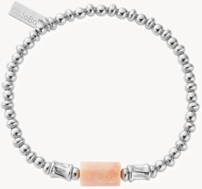 ChloBo Love Spirit Stone Bracelet - Pink Opal - 925 Sterling Silver (18cm) SBSSPO