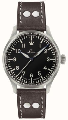 Laco Stuttgart PRO Automatic (40mm) Black Dial / Brown Leather Strap 862141
