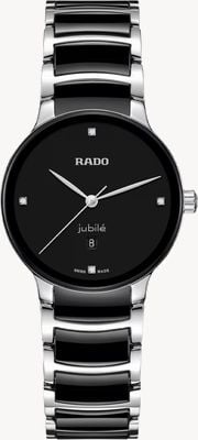 RADO Centrix diamanten quartz (30,5 mm) zwarte wijzerplaat / zwarte hightech keramiek & roestvrij staal R30026712