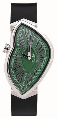 Exaequo Melting Watch Revolve ss 316l "one of 301" (33 mm) zielona tarcza / czarny silikonowy pasek EX 0031.0005